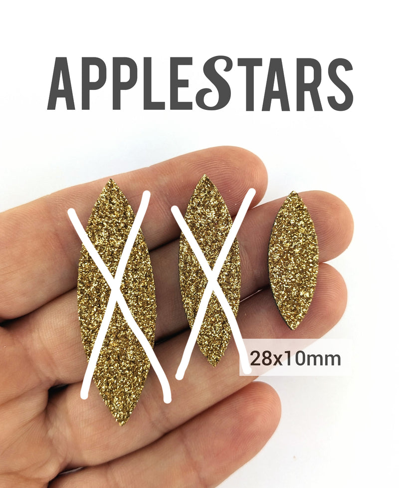 Navette 28x10mm AppleStars Or