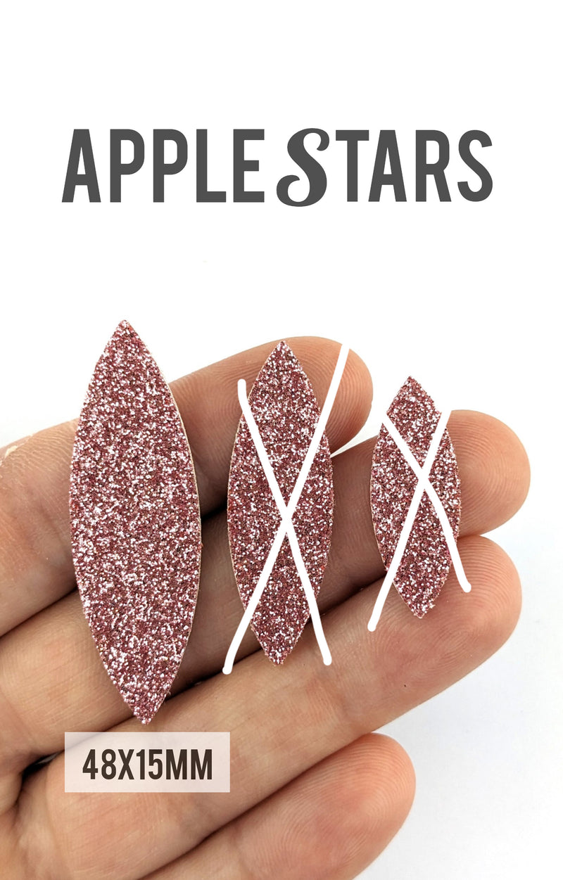 Navette 48x15mm AppleStars Or rose