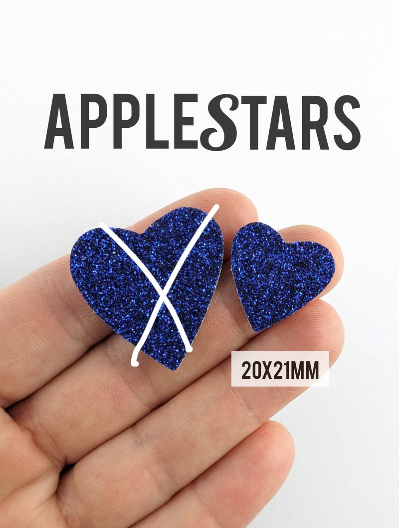 Nouveau Coeur AppleStars Bleu 20x21mm