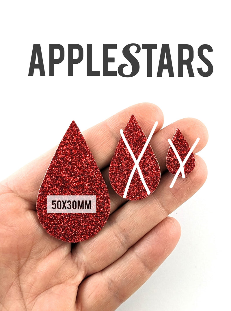 Goutte AppleStars Rouge 50x30mm