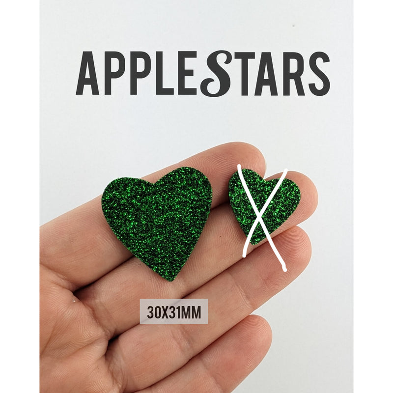 Nouveau Coeur AppleStars Vert 30x31mm